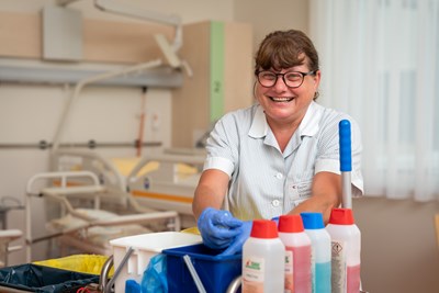 Reinigungskraft Roswitha Gumpenberger