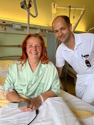 Sona N. (52) mit behandelndem Kardiologen OA Dr. Christian Reiter, PhD
