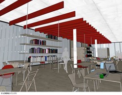 Bibliothek im Lehr- und Forschungsgebäude der Med. Fakultät Linz