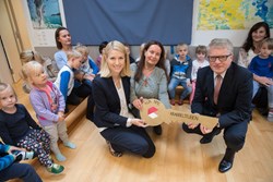 LHStv. Haberlander und BGM eröffnen den Kindergarten am Neuromed Campus