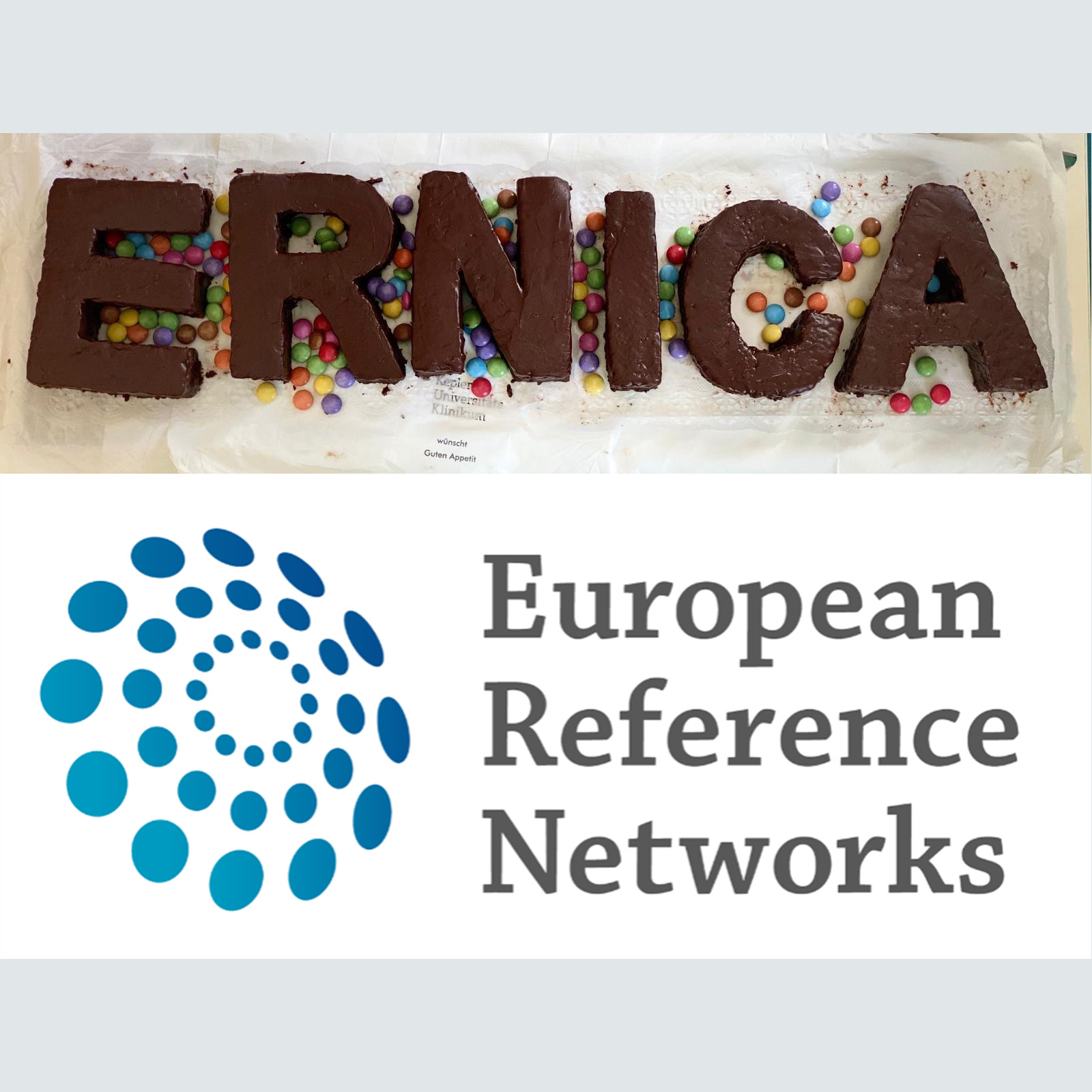 ERNICA in Kuchenform mit Logo