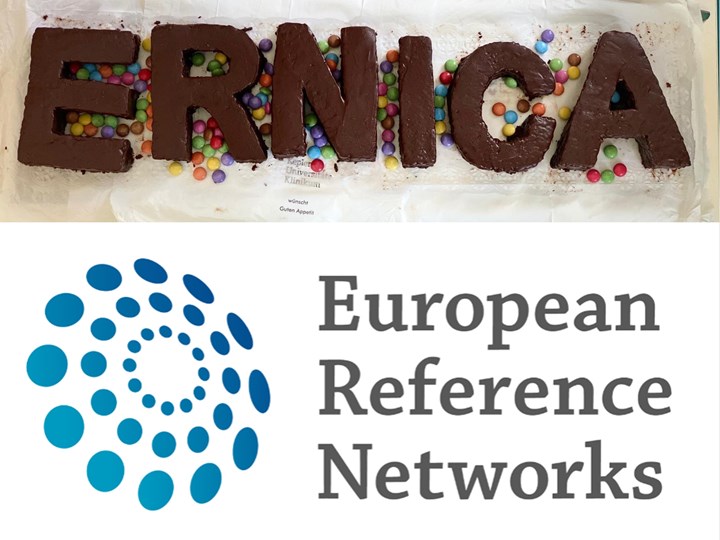 ERNICA in Kuchenform mit Logo