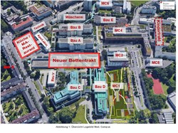 Lageplan der Neubauten